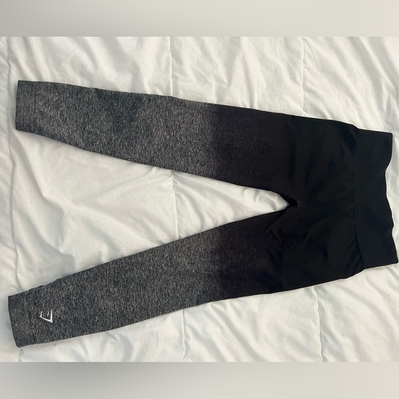 Gymshark Adapt Ombre Seamless Leggings - Black/Black Marl. - Picture 3 of 3